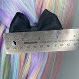 Black Satin Bow Clip