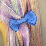 Periwinkle Grosgrain Bow Clip