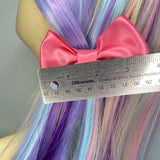 Pink Satin Bow Clip