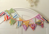 Three 3’ Strings - making 9’ of Vintage Fabric Bunting