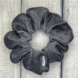 Ultra Soft Ribbed Velour - Charcoal Fun-chies by Gracie