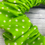 Lime Green Polka Dot Fun-chies by Gracie