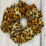 Upcycled XL Sparkly Leopard Scrunchie