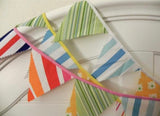 Three 3’ Strings - making 9’ of Vintage Fabric Bunting
