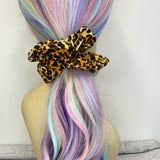 Upcycled XL Sparkly Leopard Scrunchie