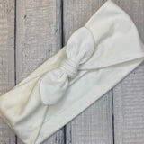 Winter White Stretch Wrap Headband