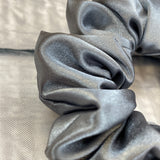 Steele Grey Satin Fun-chie Scrunchie by Gracie