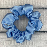 Ice Blue Satin Fun-chie Scrunchie by Gracie
