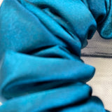 Jewel Teal Satin Fun-chie Scrunchie by Gracie