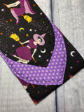 Purple Witch in Night Sky