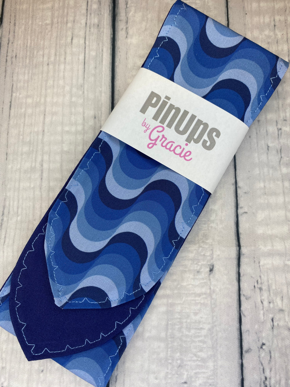 Powder & Blue Swirl PinUps by Gracie Headband