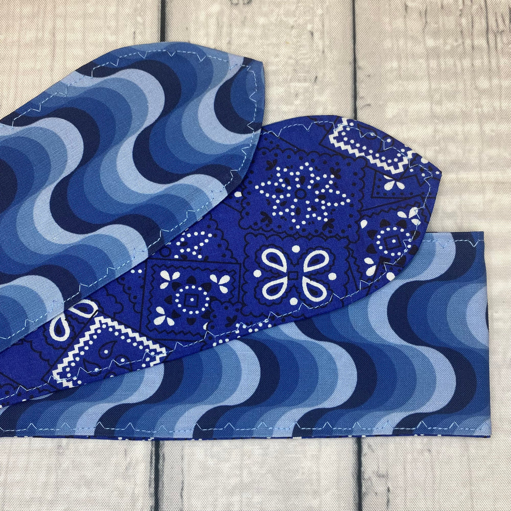 Powder & Blue Swirl PinUps by Gracie Headband