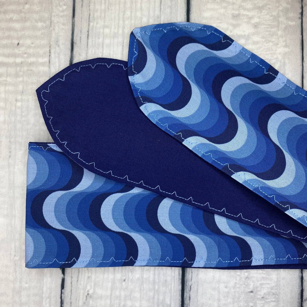 Powder & Blue Swirl PinUps by Gracie Headband