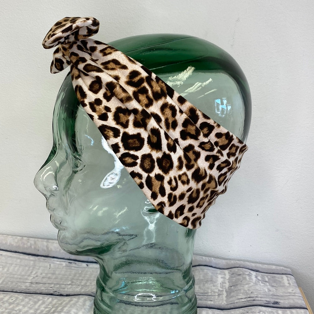 Leopard Print Stretch Wrap Headband