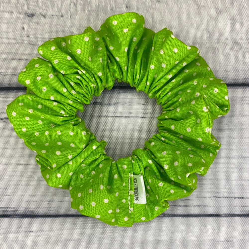 Lime Green Polka Dot Fun-chies by Gracie