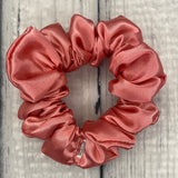Coral Pink Satin Fun-chie Scrunchie by Gracie