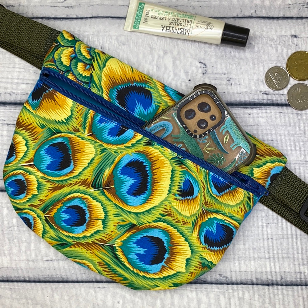 Peacock Feather Fanny Pack