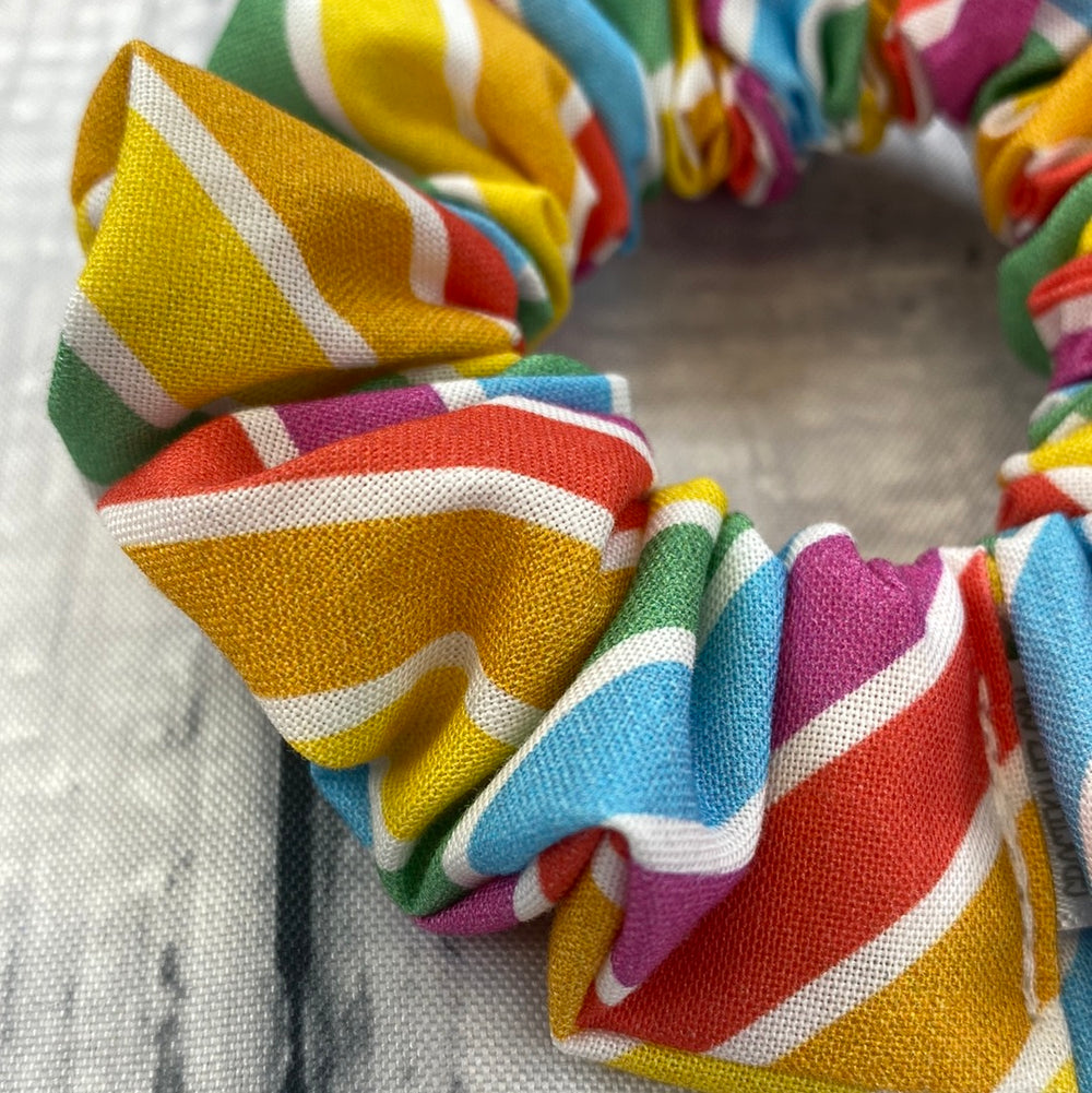 Vintage Rainbow Scrunchie