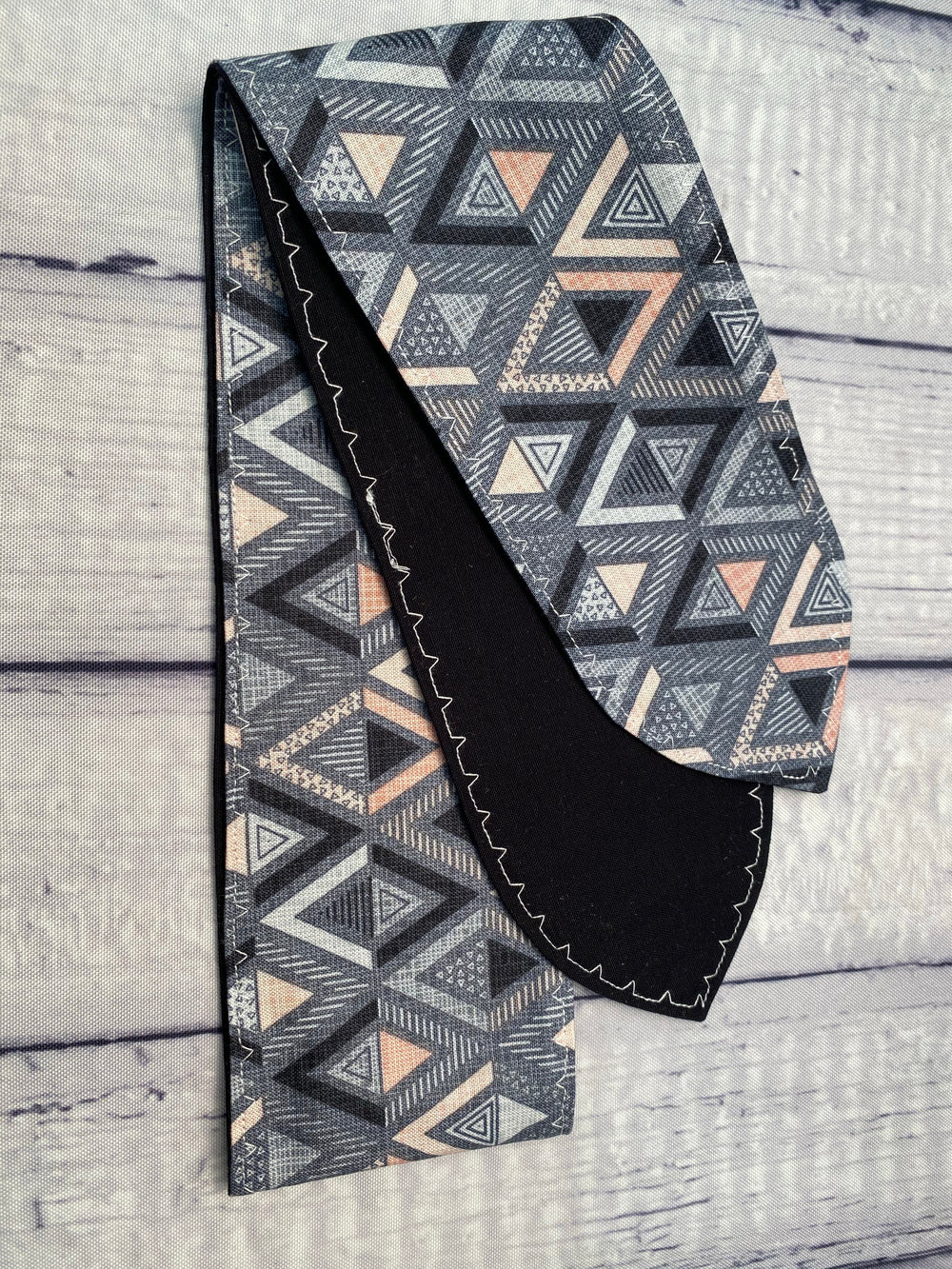 Pink and Grey Aztec Triangles