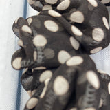 Upcycled Black Chiffon Midi Polka Dot Fun-chies by Gracie