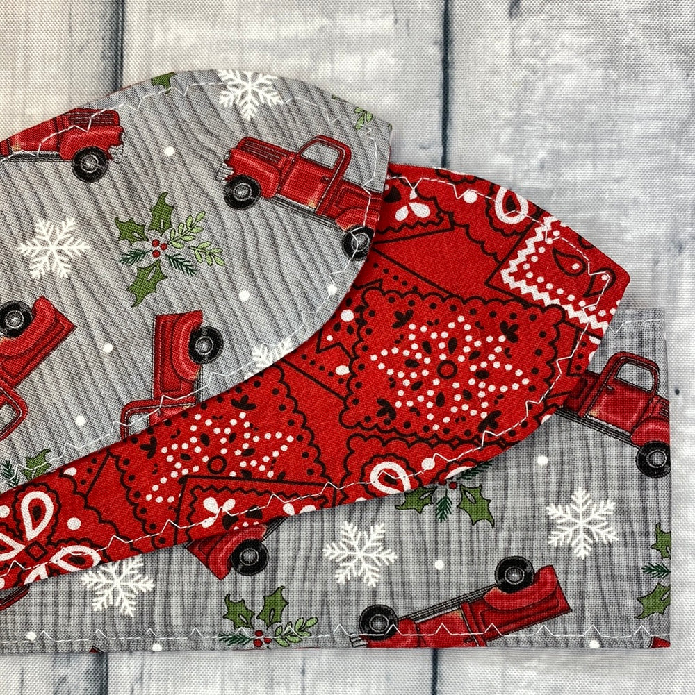 Vintage Red Truck - Holiday Drive