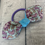 Lilac Paisley Floral Itty Bitty Single Bow